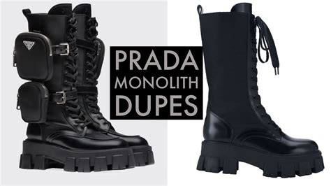 prada monolith alternative|prada monolith boots dupe.